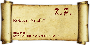 Kobza Pető névjegykártya