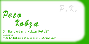 peto kobza business card